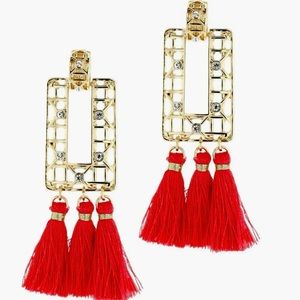 New Lilly Pulitzer Ruby Red tassel earrings.